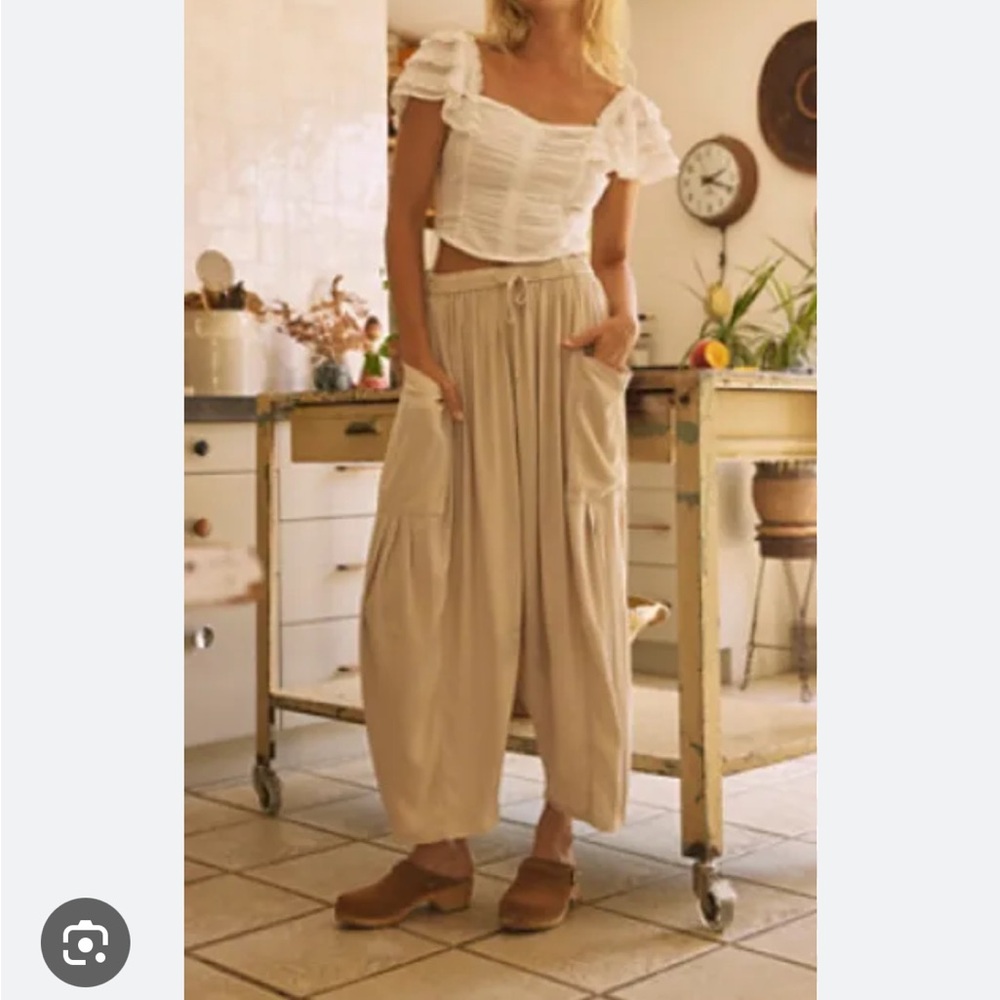 Free People tan / sand quinn pants